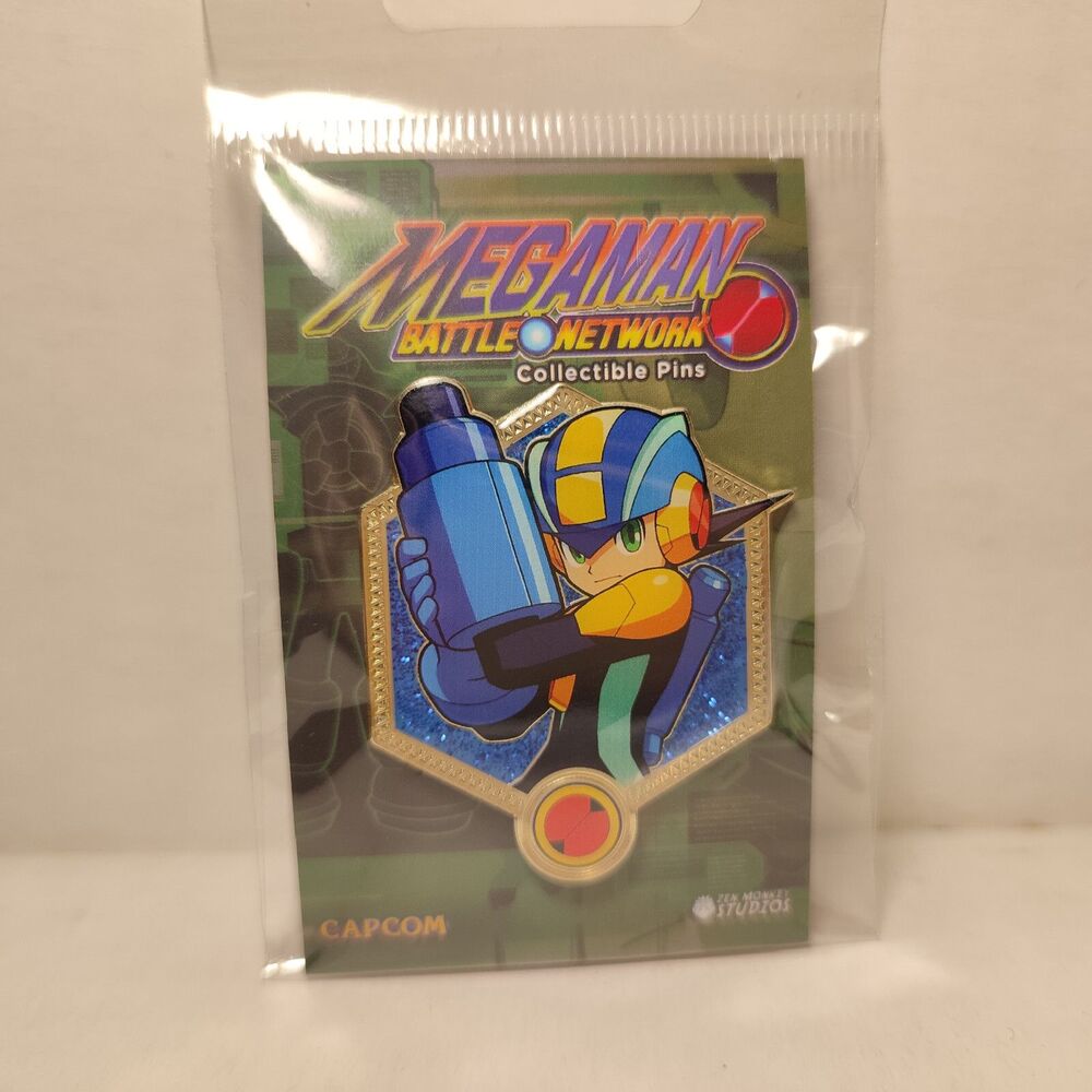 Mega Man Battle Network  Golden Series Enamel Pin Official Full Color Badge